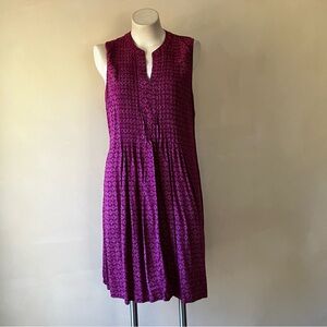 Old Navy | Tall Paisley Pattern Split Neck Pintuck Midi Dress